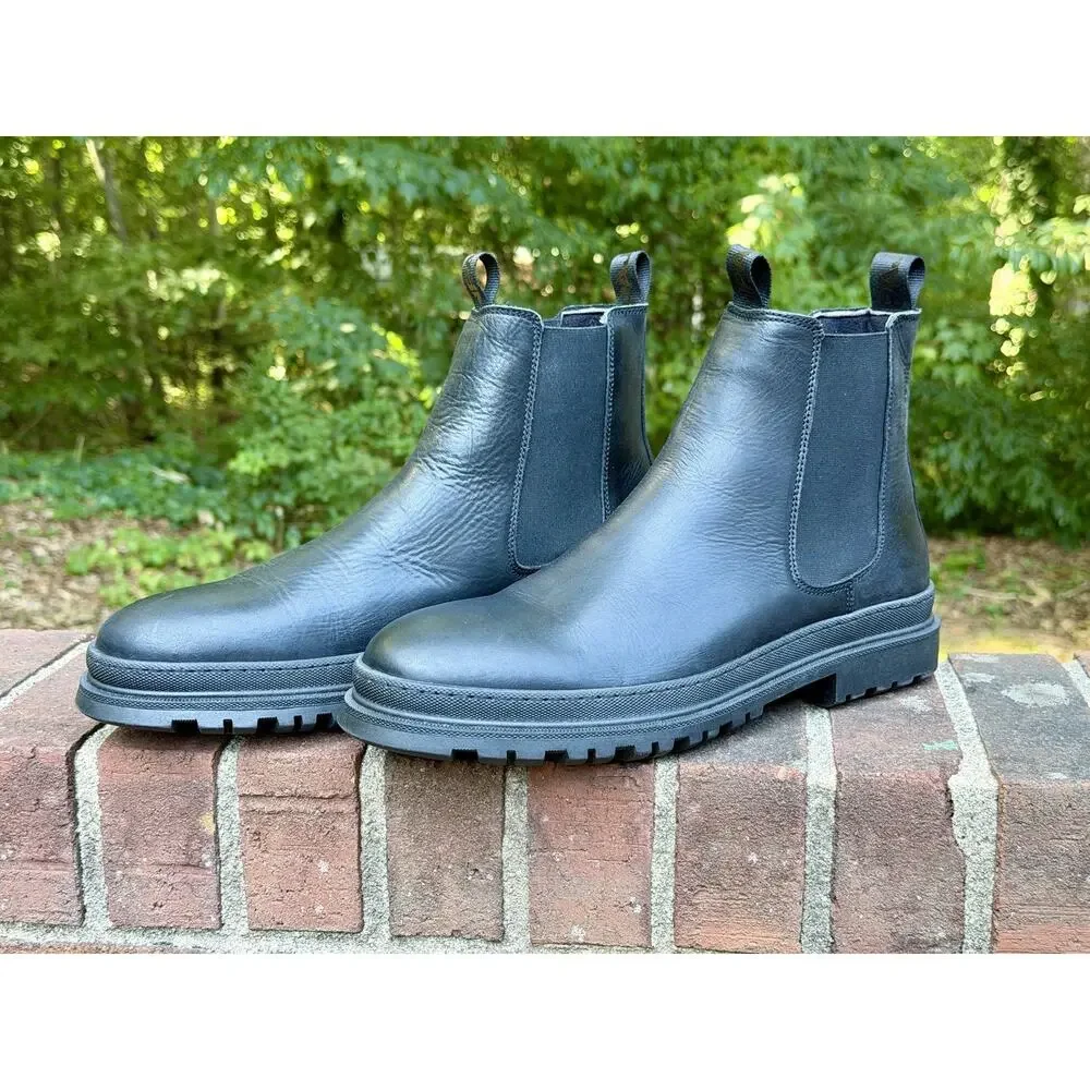 Pajar Cyprus Black Leather Waterproof Chelsea Boot Size 13 / 46 EU ($210 New)